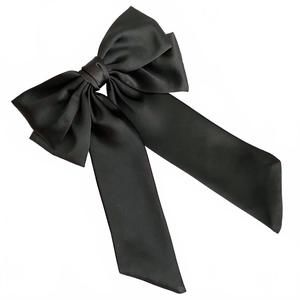 NEW ELLISON+YOUNG satin bow hair clip in black